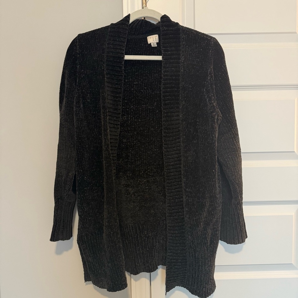 A New Day Black Chenille Cardigan | Size M